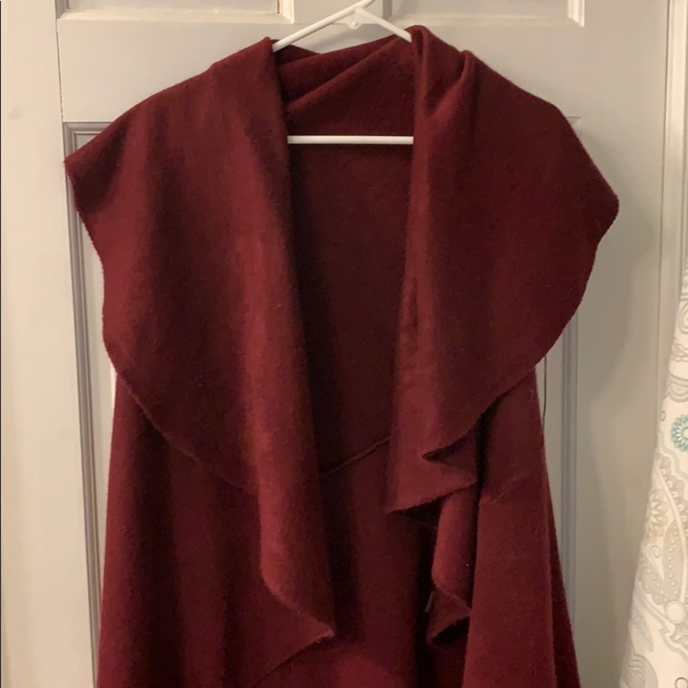 Cranberry shawl vest